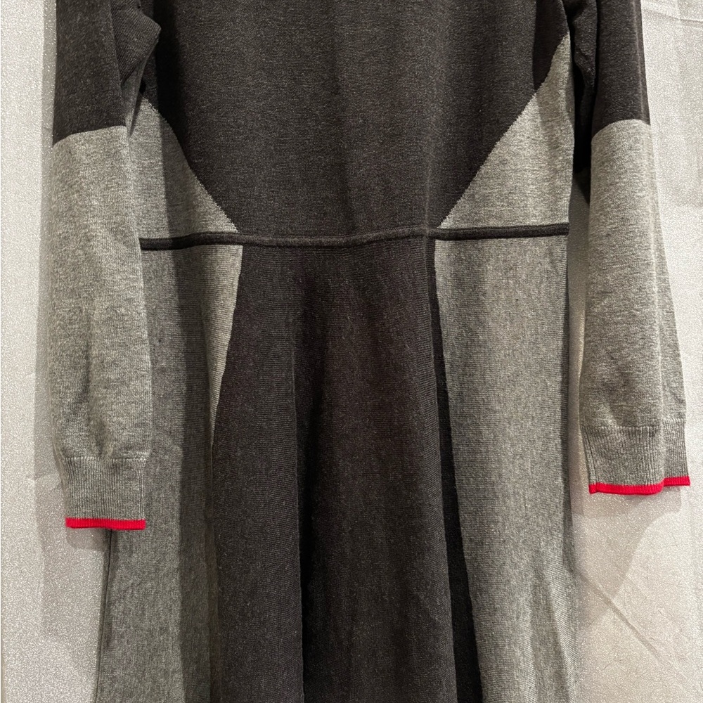 Eliza J Gray and Black A-Line Sweater Dress
